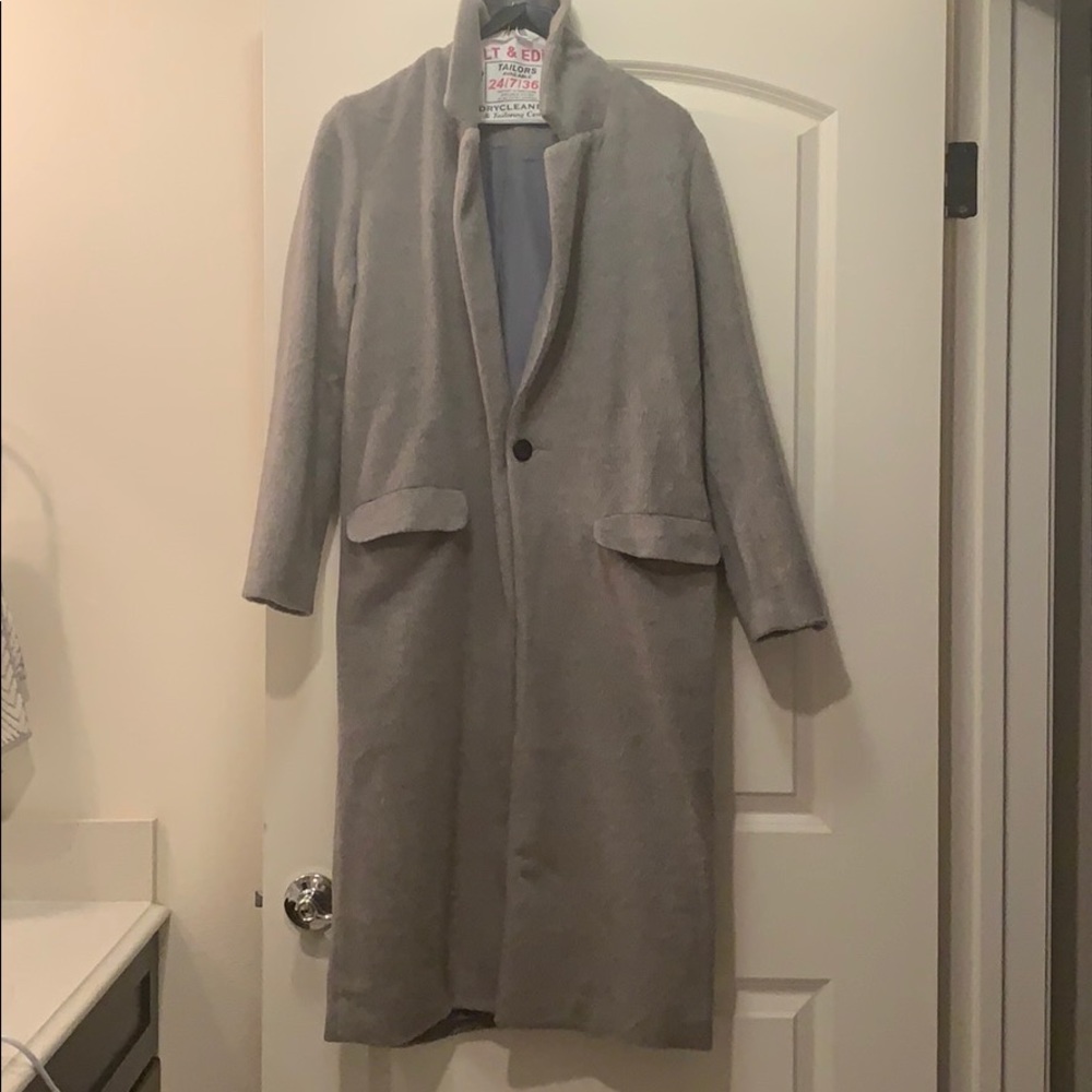 Gray Minkpink duster coat